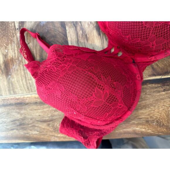 Torrid Curve Tattoo Lace Padded Convertible Strap Push Up Plunge Bra Size 40D - Picture 4 of 10